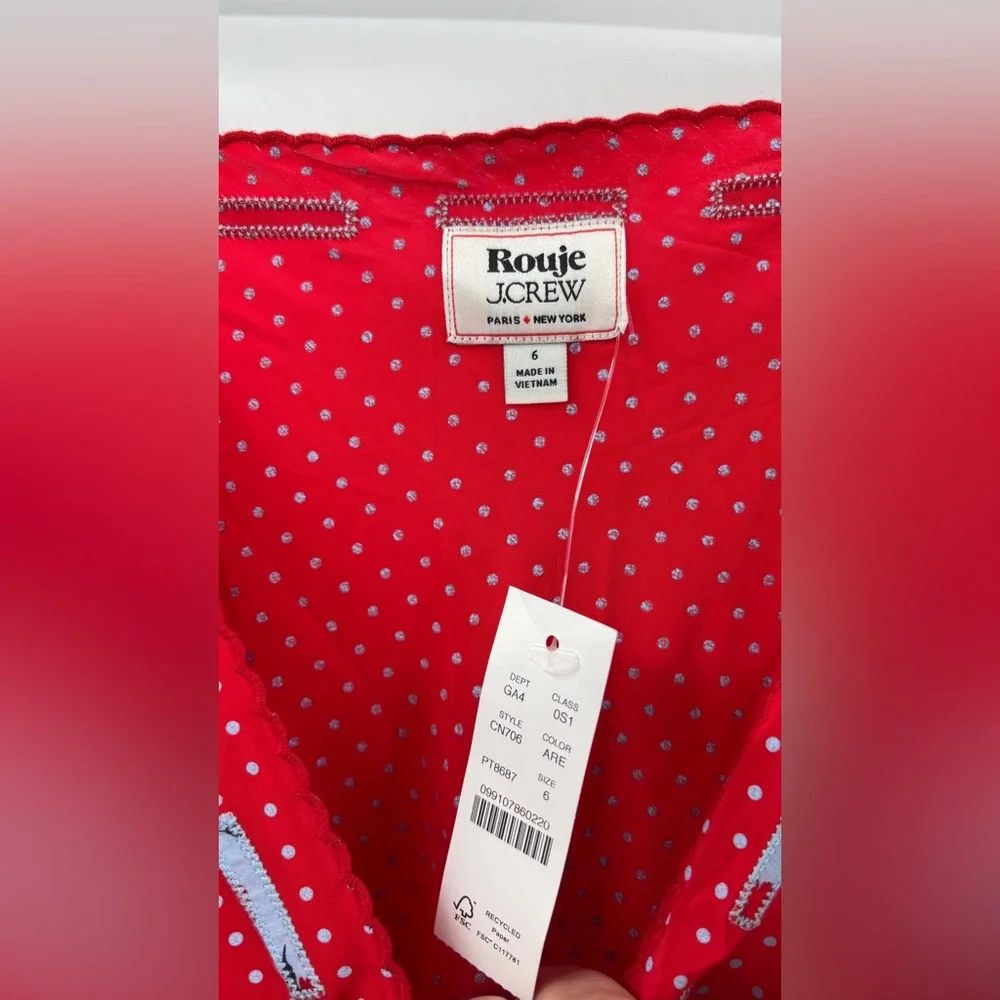 Rouje X J.Crew Swoon slip dress in polka dot - Picture 5 of 9